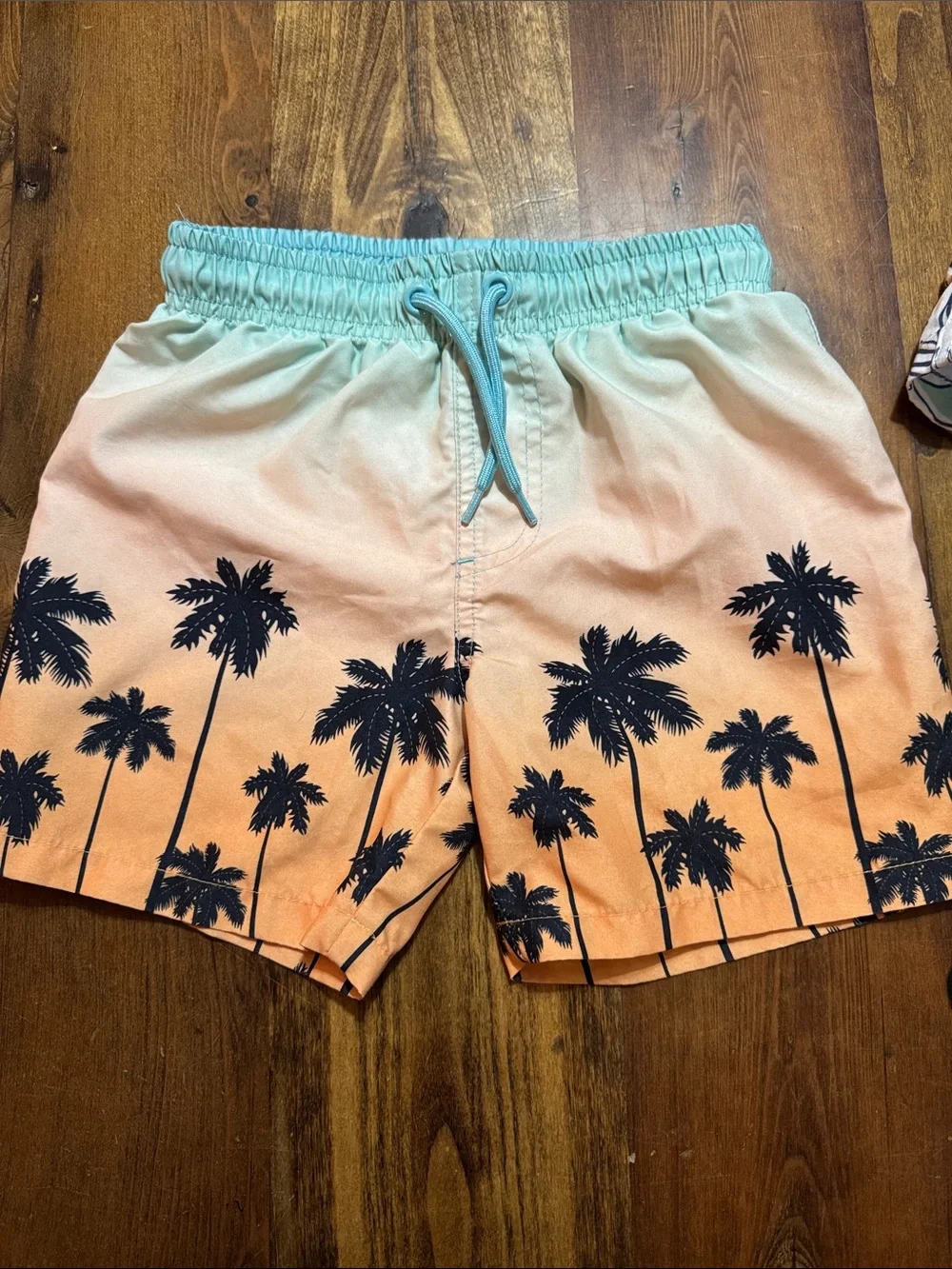 Lot of 2 - Boys Tropical Floral Swim Shorts - Peach & Mint